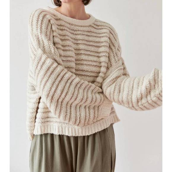 NEW WOL HIDE textured pullover sweater in bone - Picture 2 of 6